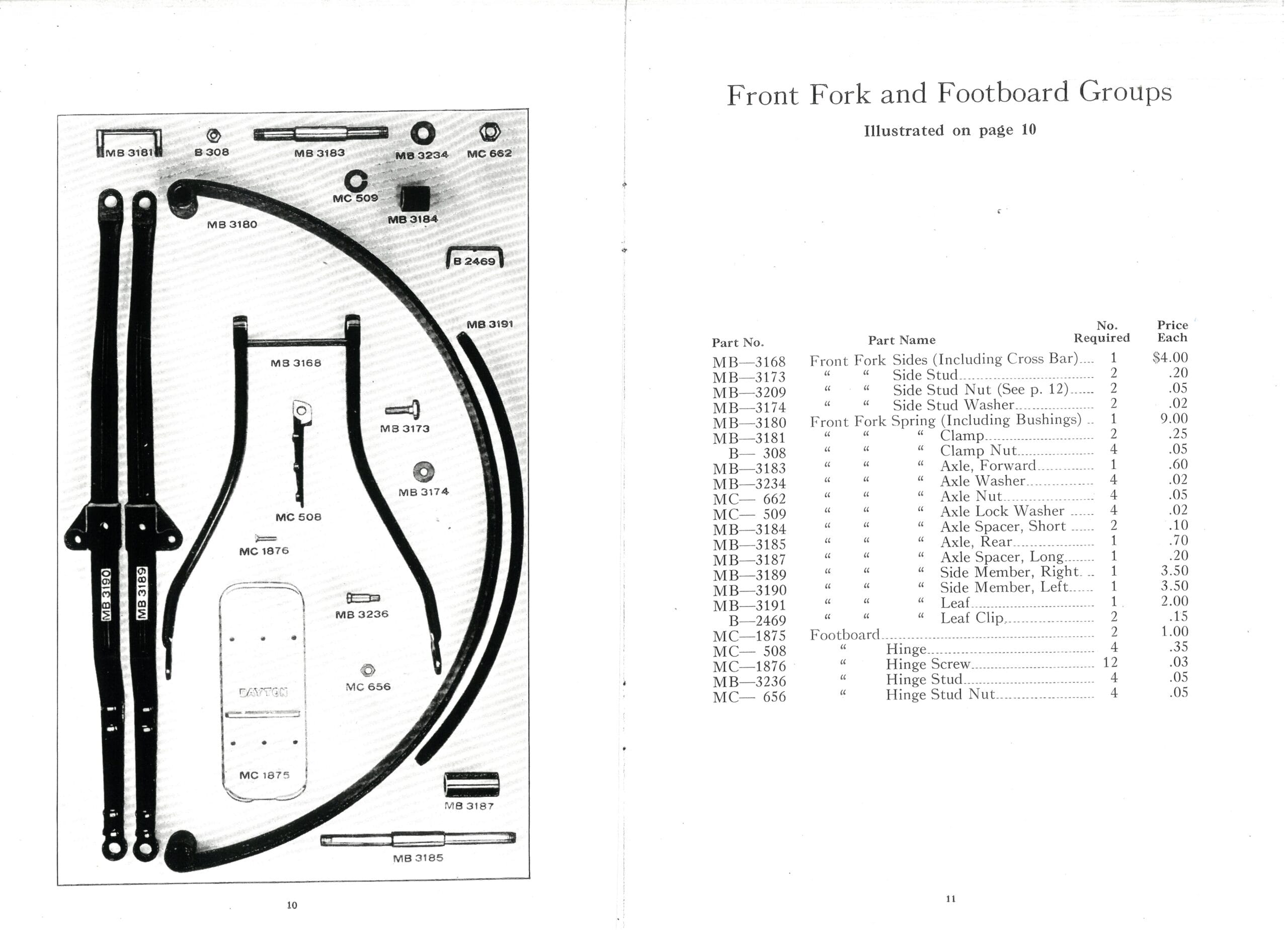 Dayton Moter Bicycles 1916 Parts Price List-10-11