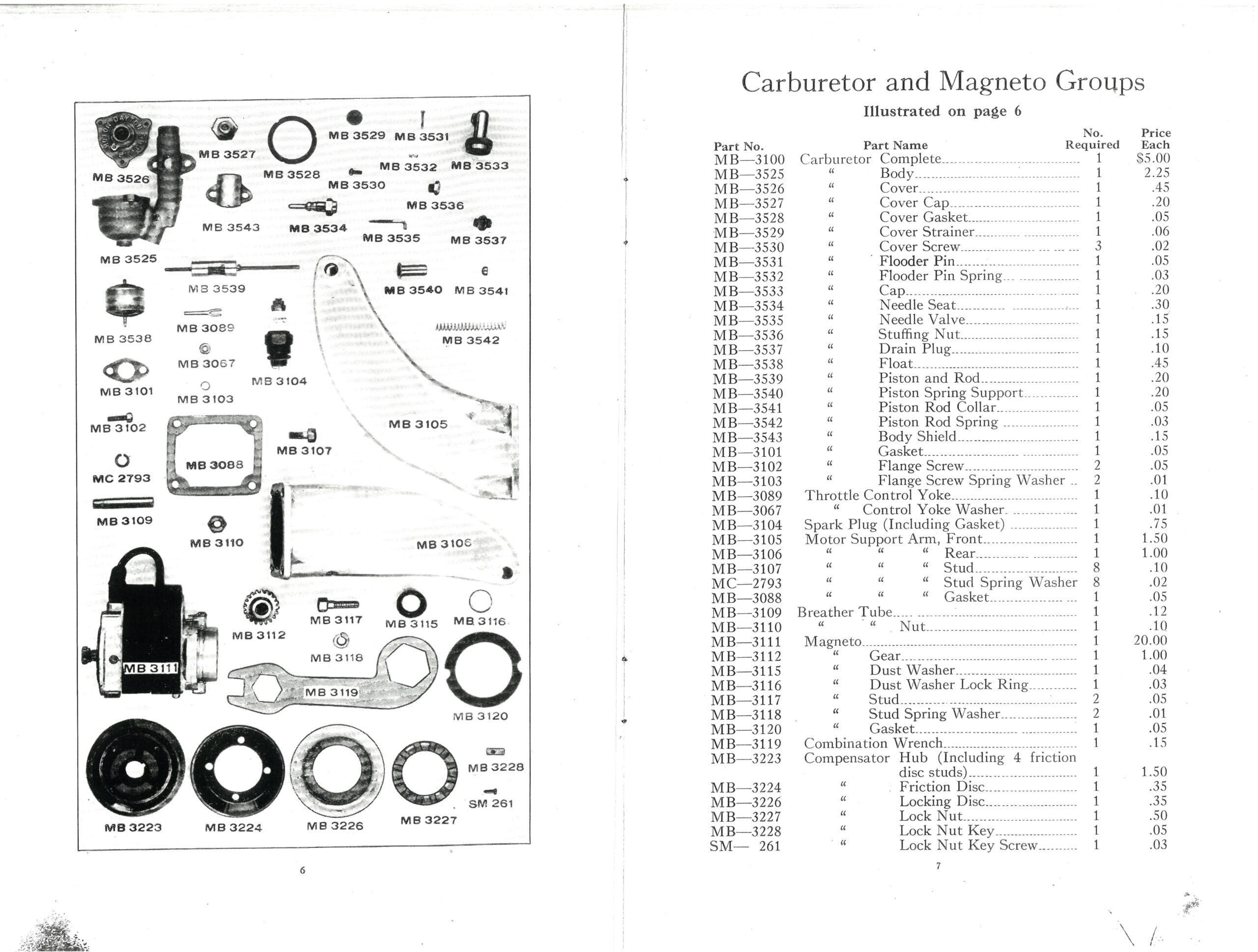 Dayton Moter Bicycles 1916 Parts Price List-6-7