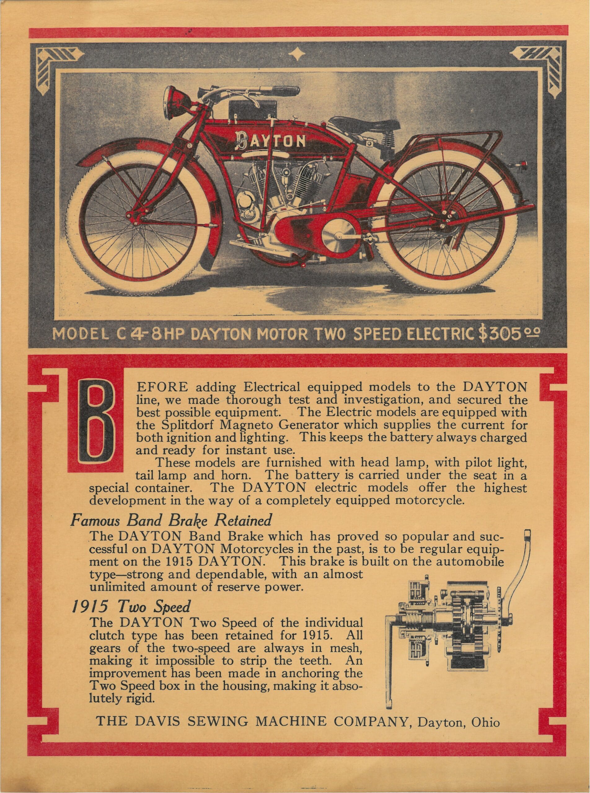 Dayton Motercycles 1915-Back