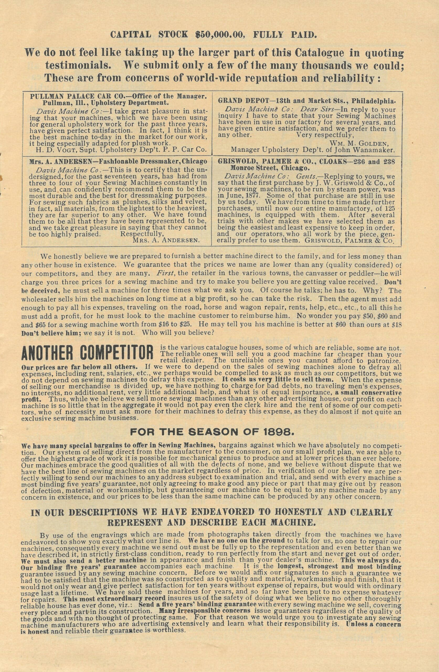1898 Davis Machine Company Catalog - Page 10