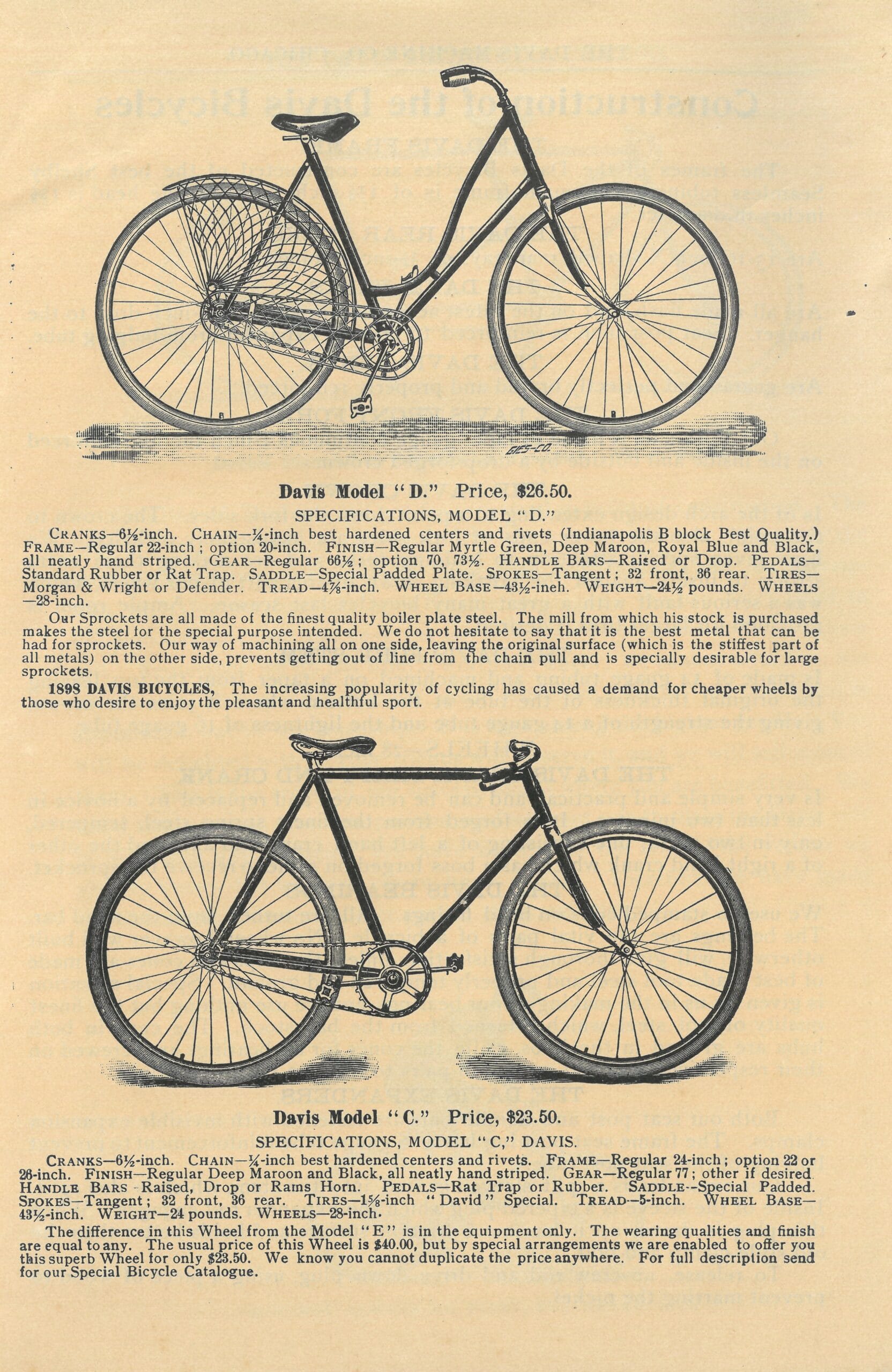 1898 Davis Machine Company Catalog - Page 20