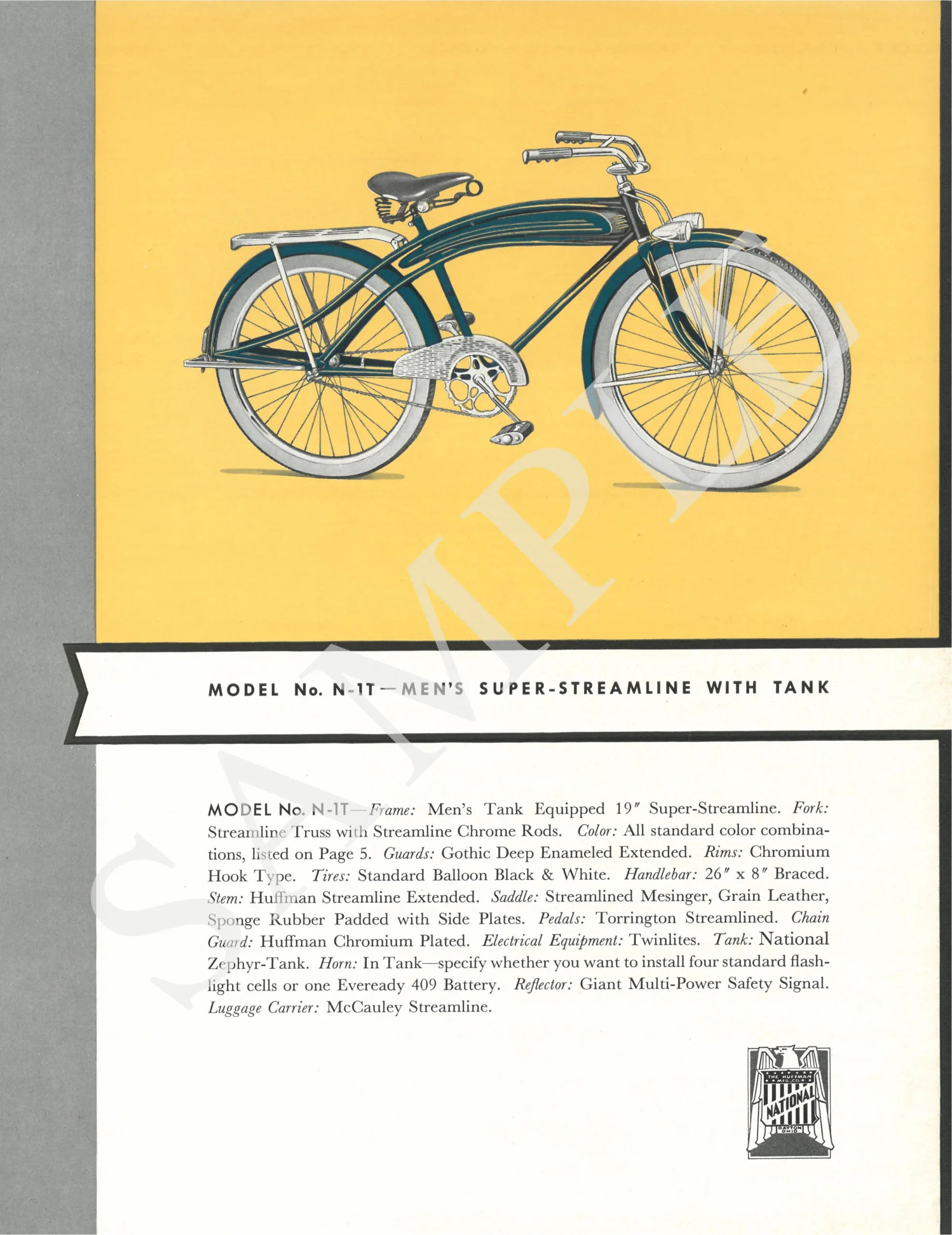 1937 National Bicycle Catalog WM-3